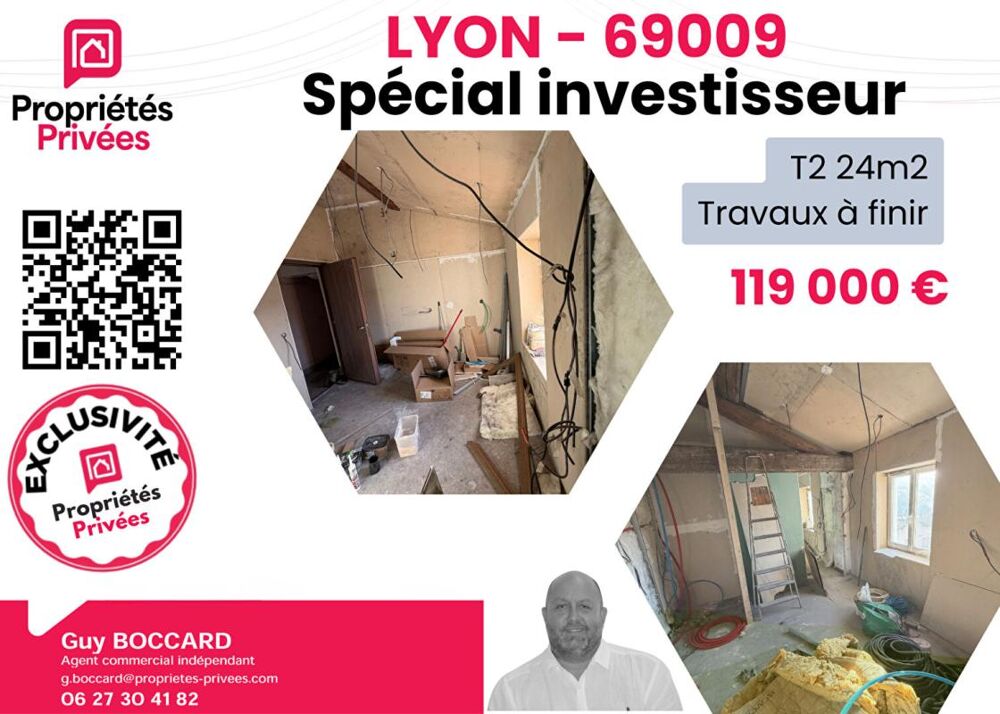 Appartement Lyon 2 pièce(s) 24 m2