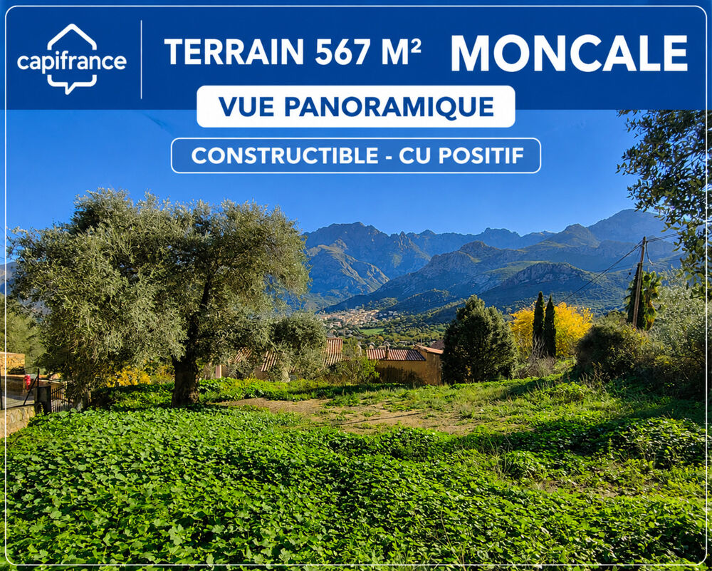 Vente Terrain EXCLU VENTE : Terrain à batir, de 567,00 m² MONCALE (20) CU positif Moncale