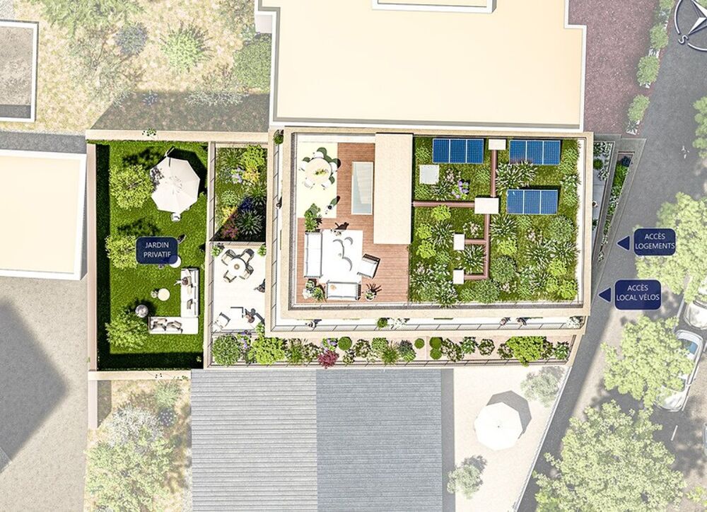 appartement T2 neuf à vendre PARIS 20e, surface habitable 44.80 m2 + terrasse 8.63 m2