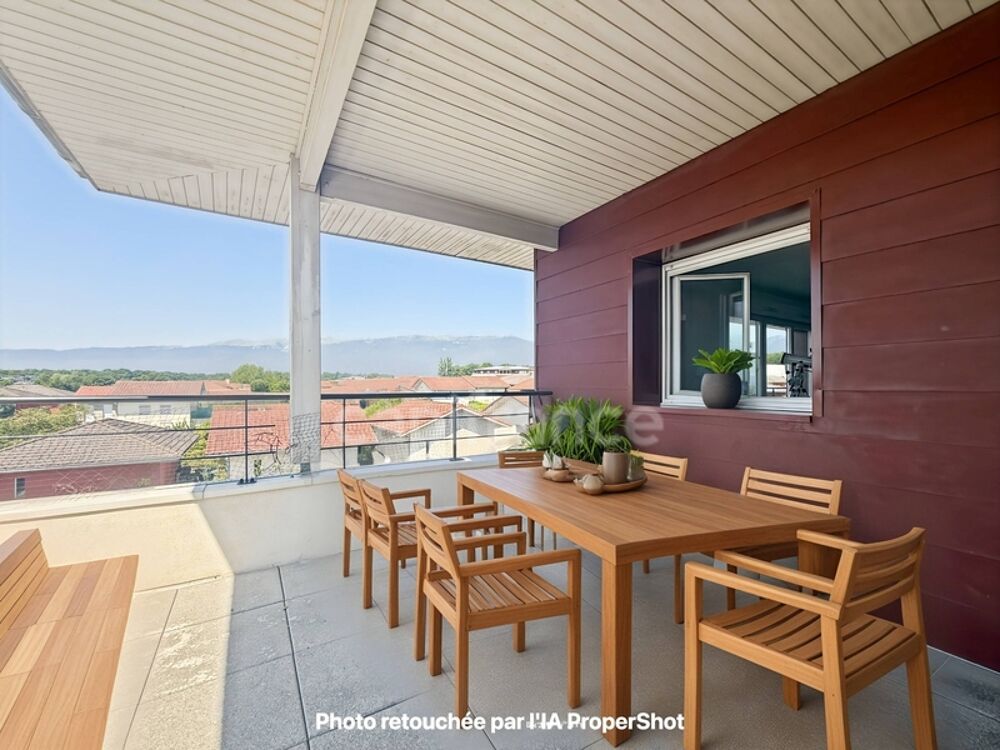 Appartement-terrasse à vendre 5 pièces PRÉVESSIN MOENS (01) - 105m2 - piscine, parking et box fermé