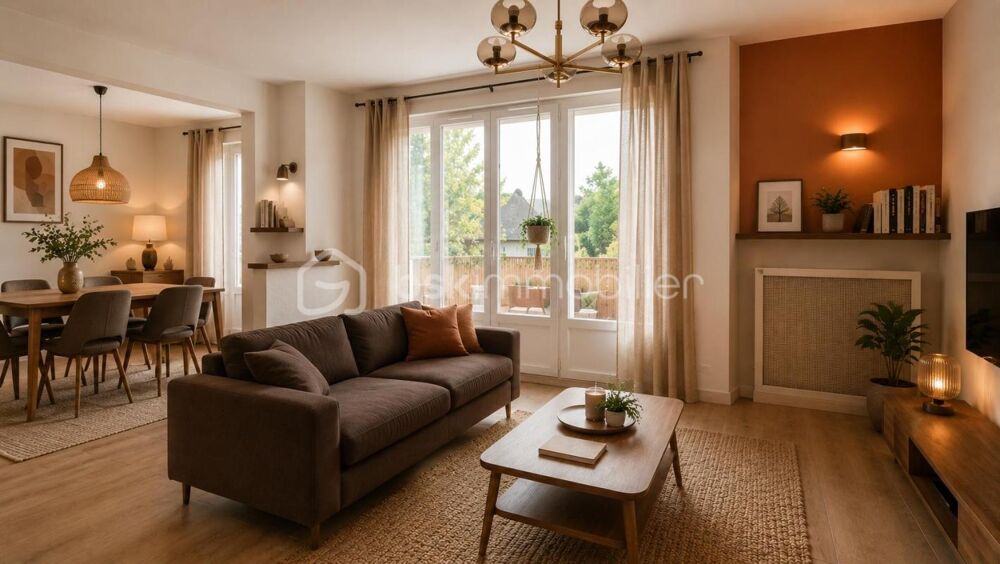 Appartement 5 pièces  3 chambres  Balcon, cave, grenier et garage
