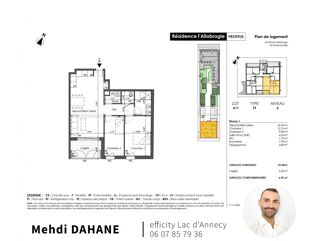  Appartement � vendre 3 pi�ces 59 m�