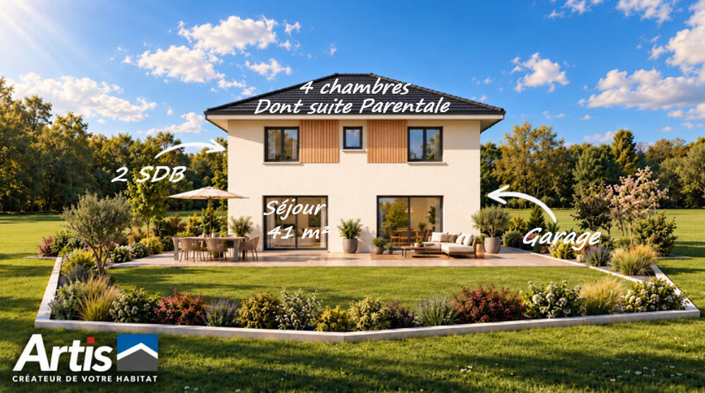 Vente Maison VERSONNEX Centre Village - Terrain 461 m² + Maison ARTIS 123m² avec Garage Versonnex