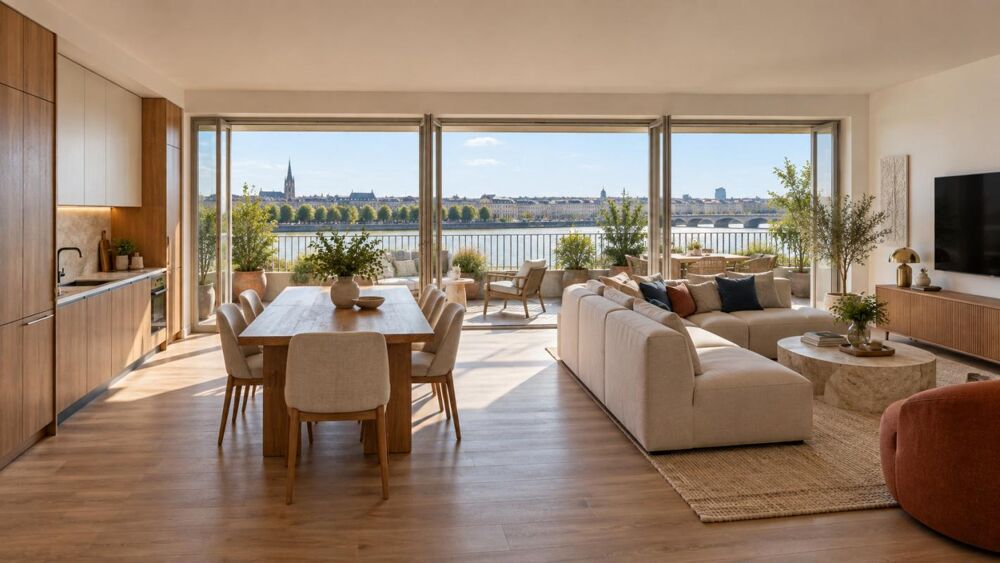 Vente Appartement BORDEAUX BASTIDE – T4 AVEC VUE SUR BORDEAUX – 2 PARKINGS - PROCHE STALINGRAD Bordeaux