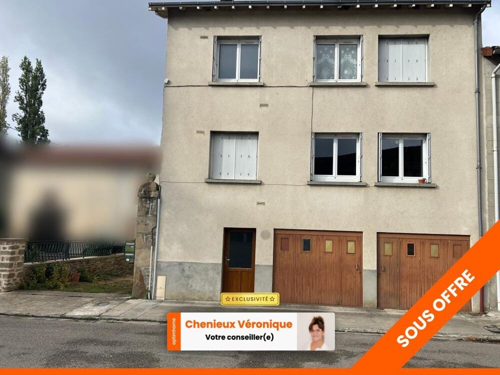 Vente Immeuble Immeuble de rapport à vendre à CHATEAUPONSAC (Haute-Vienne) - 2 Appartements Type F3 - 4 Garages Chateauponsac