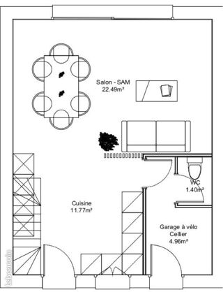  Maison 4 pi�ces 80 m� Esquibien