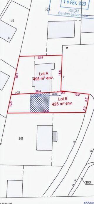  Terrain � vendre 425 m�