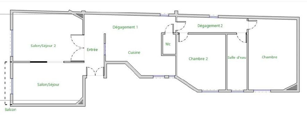 Vente Appartement Appartement  4 pièce(s) 88,69 m2 dans un bel immeuble haussmannien, quartier Convention Paris 15