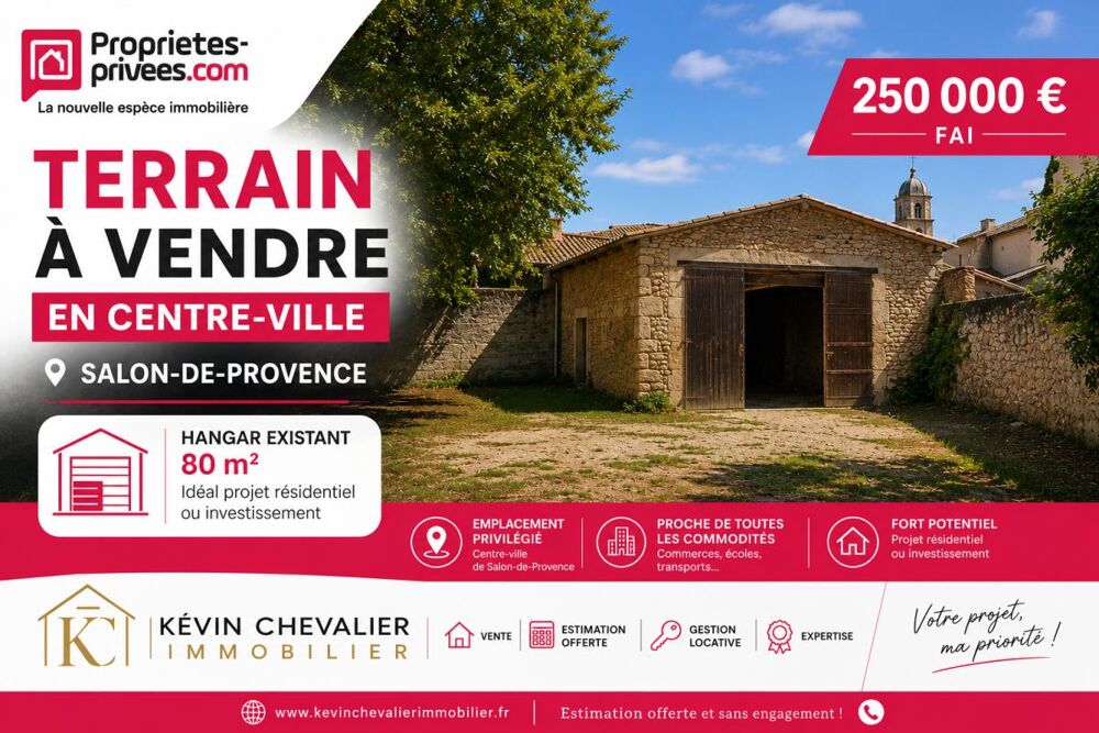 Salon-de-Provence Centre Hangar à rénover sur terrain constructible de 435 m²