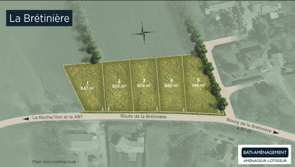 Vente Terrain Terrain La Roche Sur Yon 807 m2 La roche sur yon