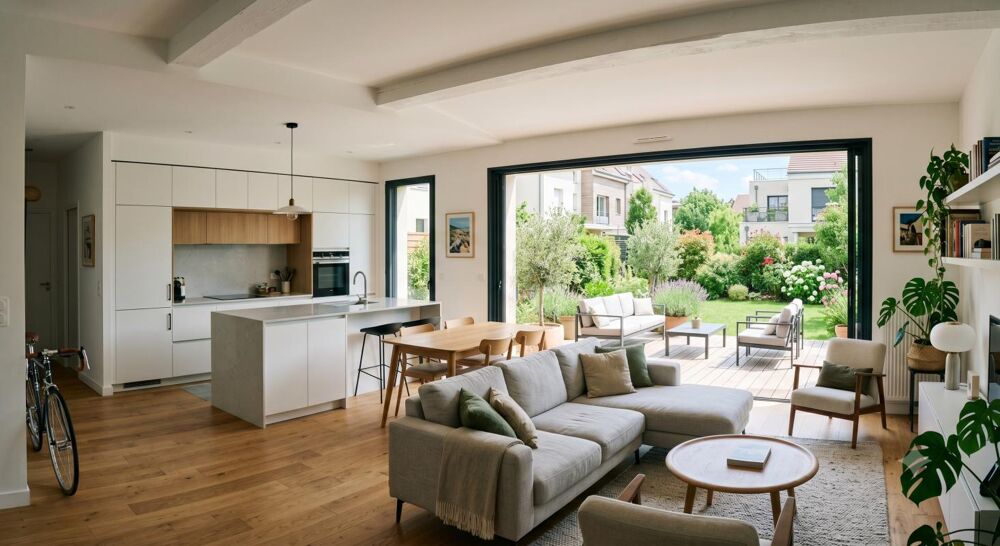 **RARE: 4 PIÈCES AVEC BEAU JARDIN + PARKING **