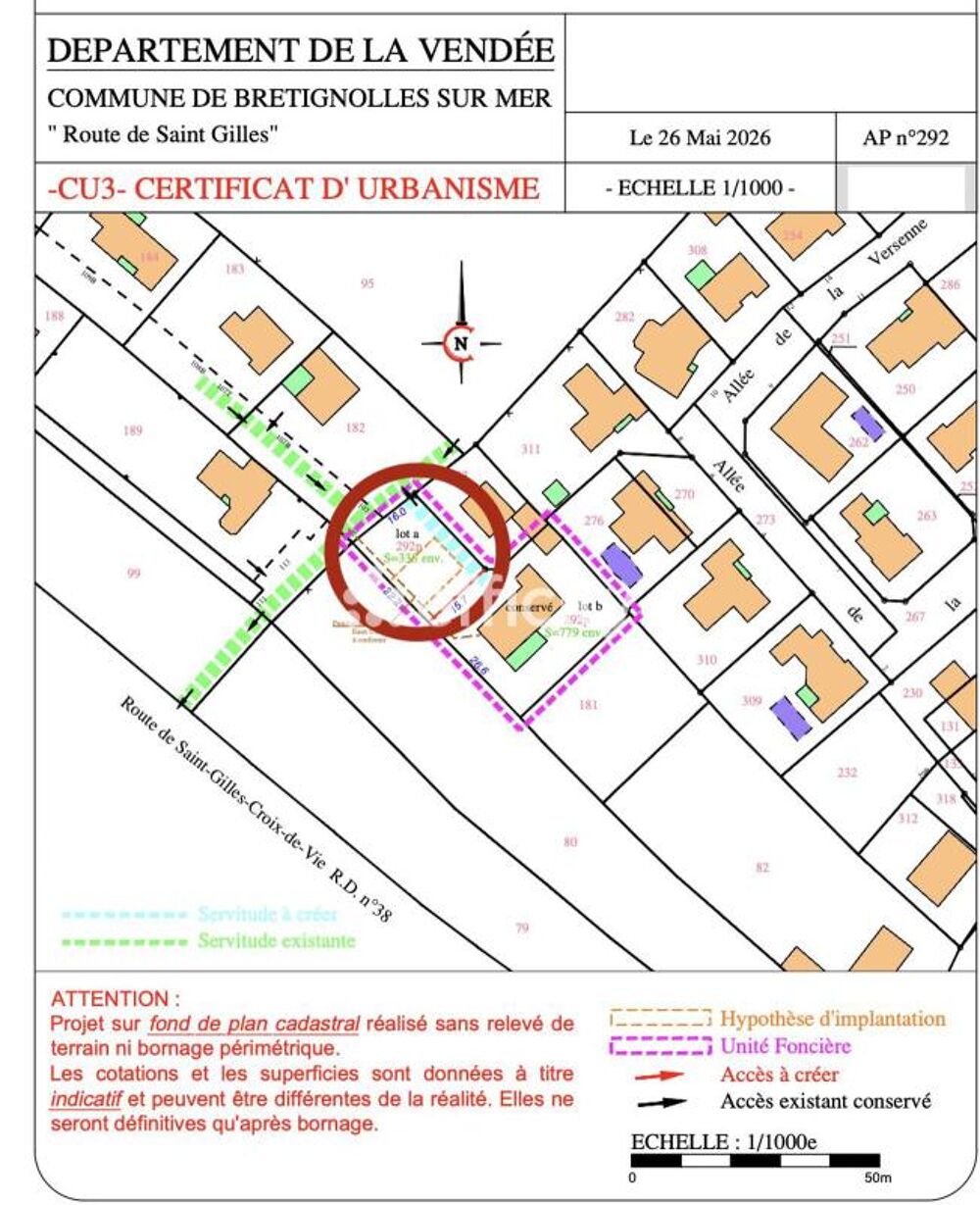 Vente Terrain Terrain Bretignolles sur mer
