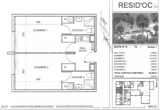  Appartement � vendre 2 pi�ces 43 m�