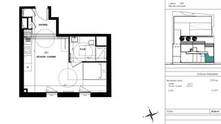  Appartement � vendre 1 pi�ce 33 m�