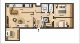  Appartement à vendre 4 pièces 82 m²