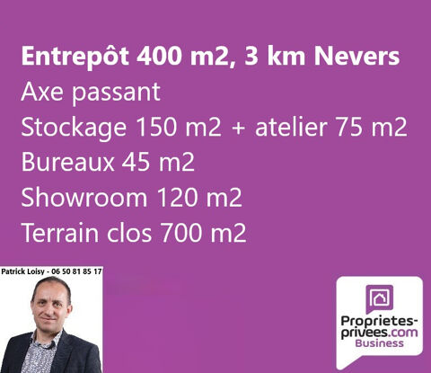 AGGLOMERATION NEVERS - ENTREPOT 400 M², TERRAIN 700 M² 99000 58000 Nevers