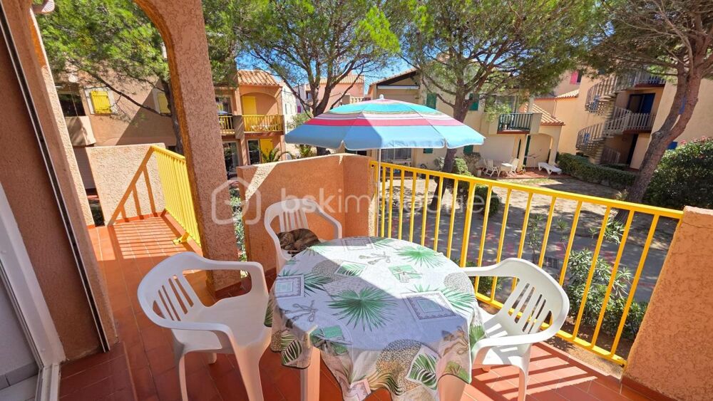 EXCLUSIF  Chaleureux 3 pièces naturiste, 1er étage, sublime vue piscine, 50m de la mer !