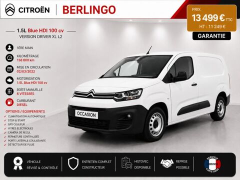 Citro&euml;n Berlingo 1&deg; Main / 1.5L B HDI 100cv Pack DRIVER 3 Places XL/L2/LONG G 2022 occasion Abbecourt 60430
