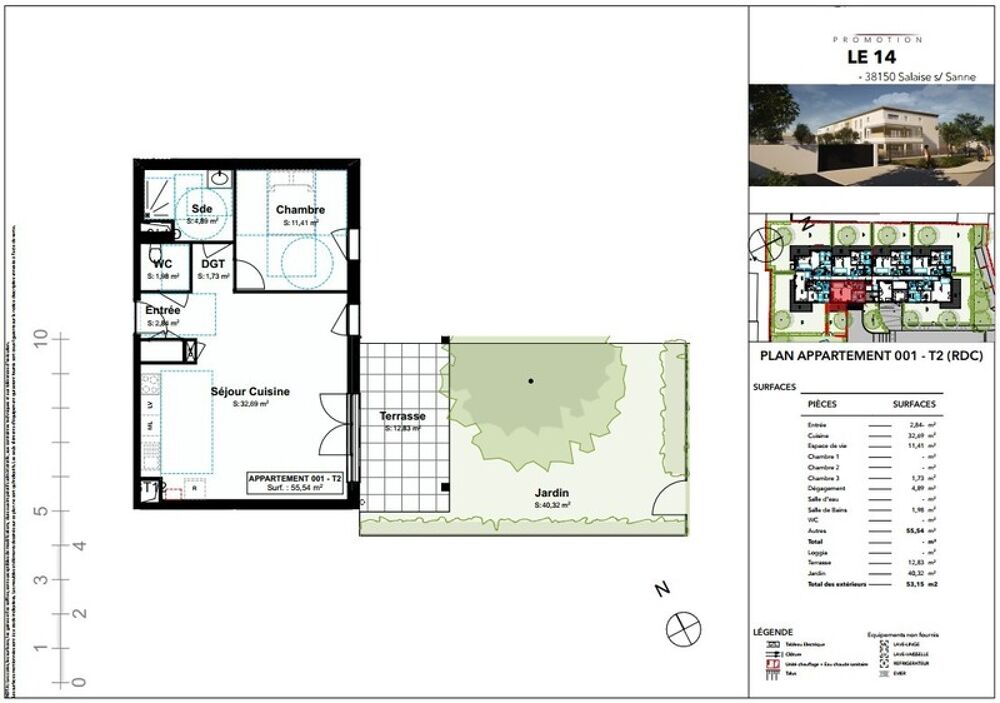Vente Appartement appartement à vendre 2 pièces SALAISE SUR SANNE (38) Salaise sur sanne