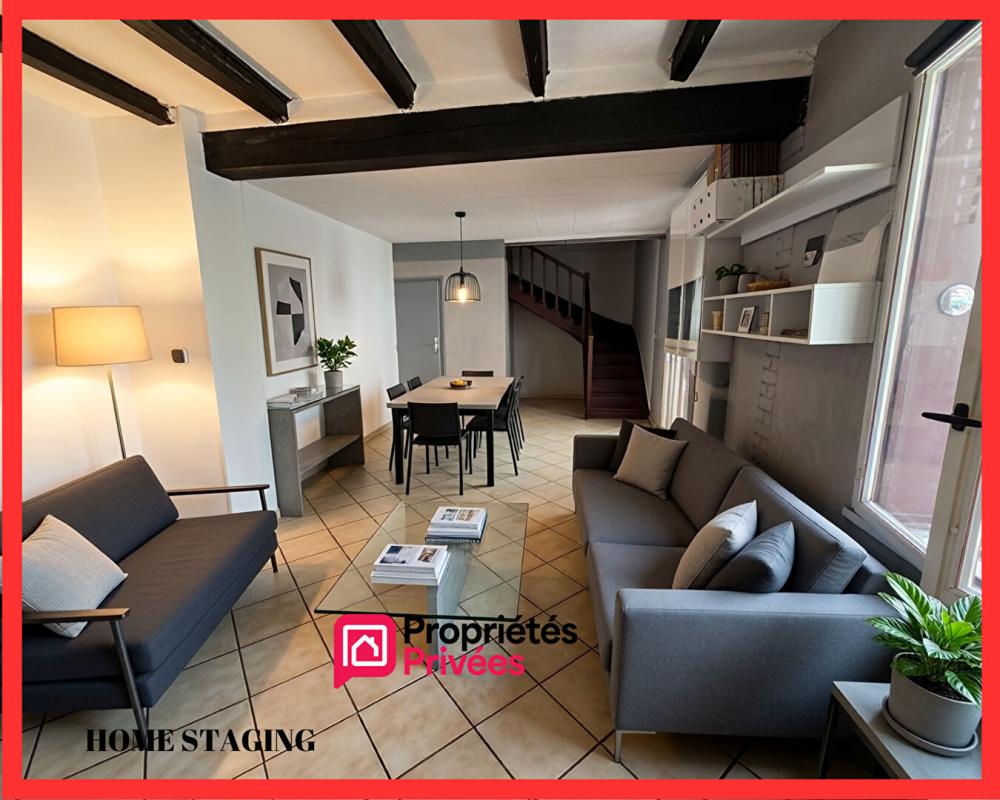 93270 SEVRAN -Maison 3 pièces 51.48 m² -2 Chambres - Cellier - Cour extérieur