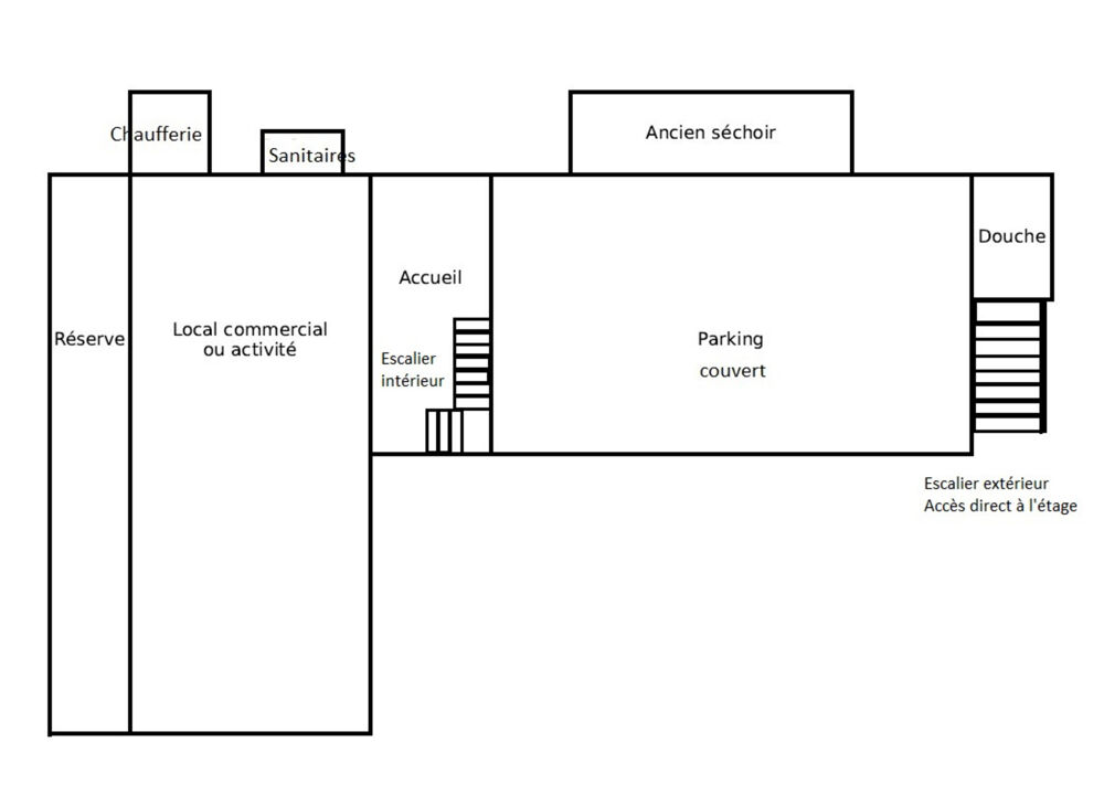 Vente Immeuble Ancien hôtel 604 m² – 16 chambres, local commercial 113 m² et terrain à bâtir 1 909 m² – 12 min de Lacq, 23 min de Pau Denguin