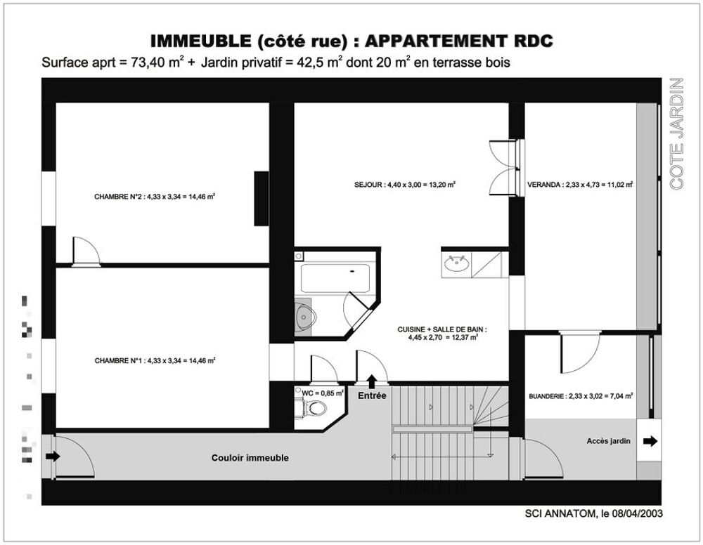 Location Appartement Appartement de 73m2 à louer sur Nancy Nancy