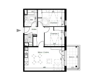  Appartement � louer 3 pi�ces 67 m�