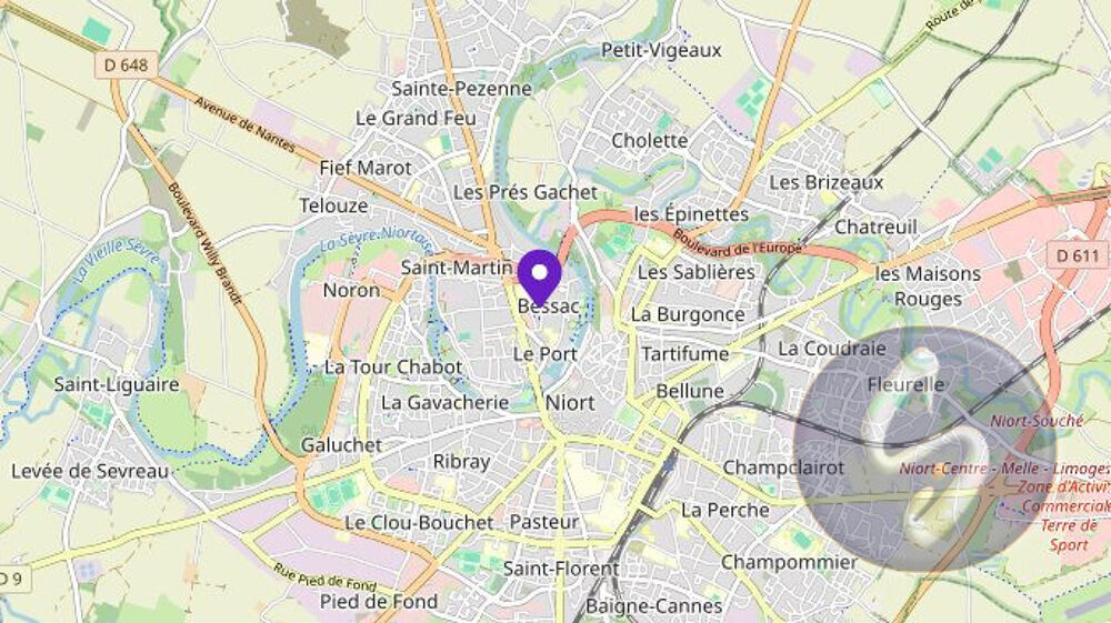 Dans résidence fermée, avec stationnement, T1 bis, située à