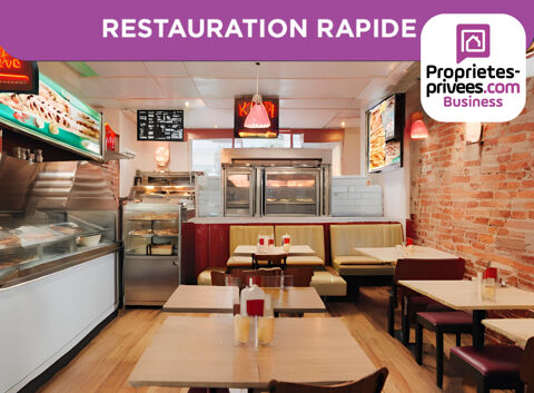   75018, Quartier Barbes/ rue des Poissonniers restaurant de Burger/Poulet frit de 80m² avec grosse extraction 
