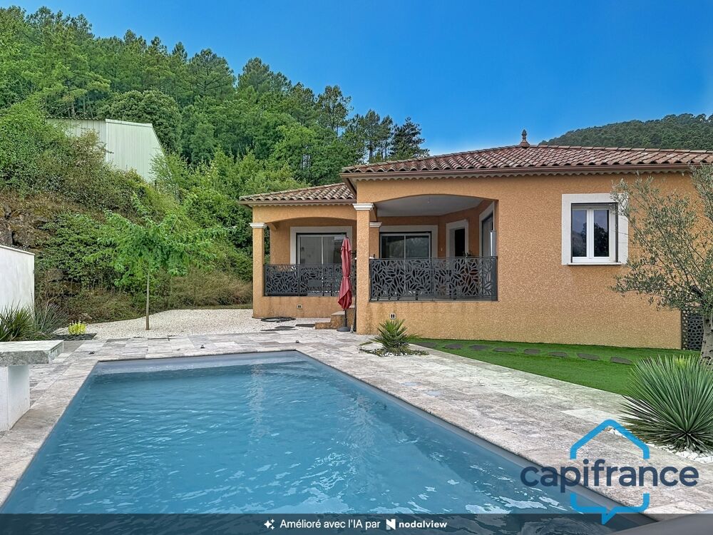 Vente Maison Maison plain-pied à vendre à Anduze – 3 chambres, piscine automatisée, garage, terrasse couverte, terrain 833 m² Anduze