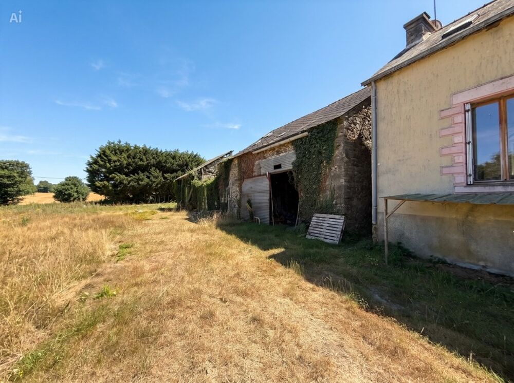 Longère en pierre  150,76 m²  6 pièces  5 chambres  Terrain 6 345 m²  Dépendances  Hangar  Sous-sol complet