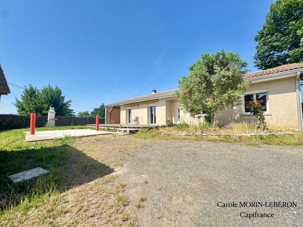Maison de plain-pied, 4 chambres, double garage et jardin