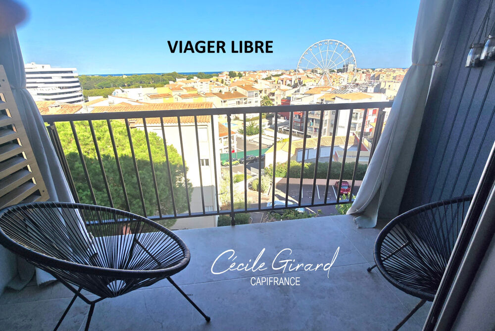 Vente Appartement VIAGER LIBRE – CAP D'AGDE (34)– T2, BALCON AVEC VUE DÉGAGÉE JUSQU'AU PORT ET LA MER Le cap d agde