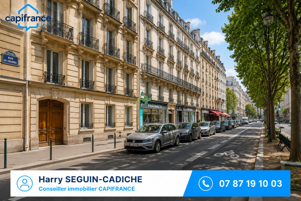 Vente Appartement ? Paris 19? – Rue de Crimée (75019) - ? Appartement 3 pièces de 52,3 m² avec balcon ? Paris 19