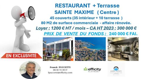 Commerces/Negoce 240000 83120 Sainte maxime