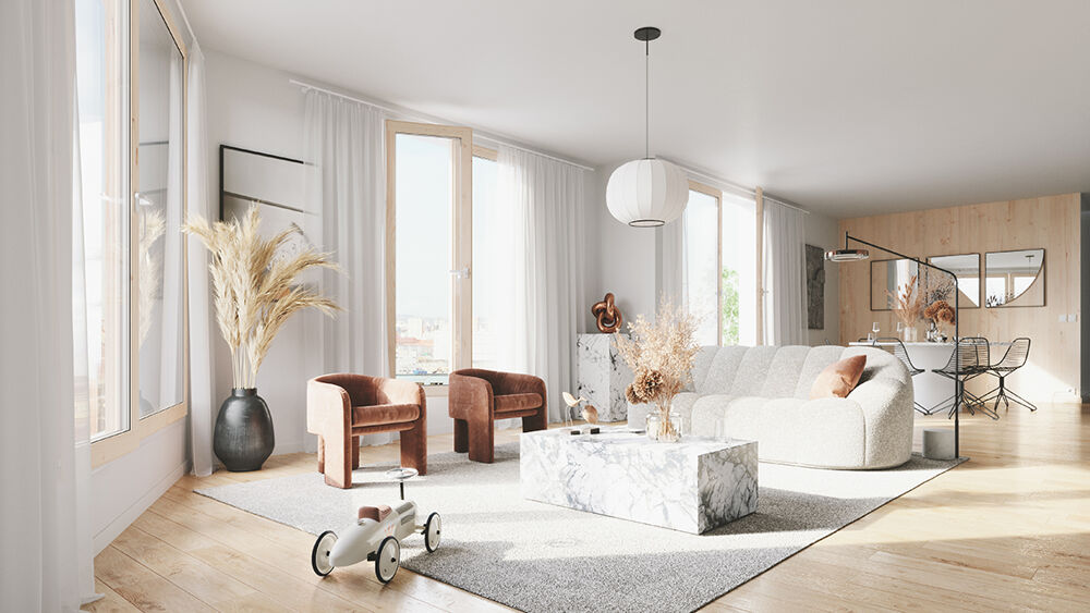 Vente Appartement T3  avec GRAND BALCON  + Cellier , séjour parfaitement agencé idéalement situé Orly