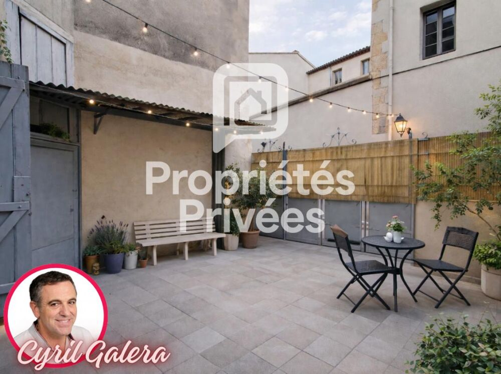 Narbonne Centre : Maison de Caractère de 171 m² - T8 - R+2 - avec Cour-Parking et Toit-Terrasse