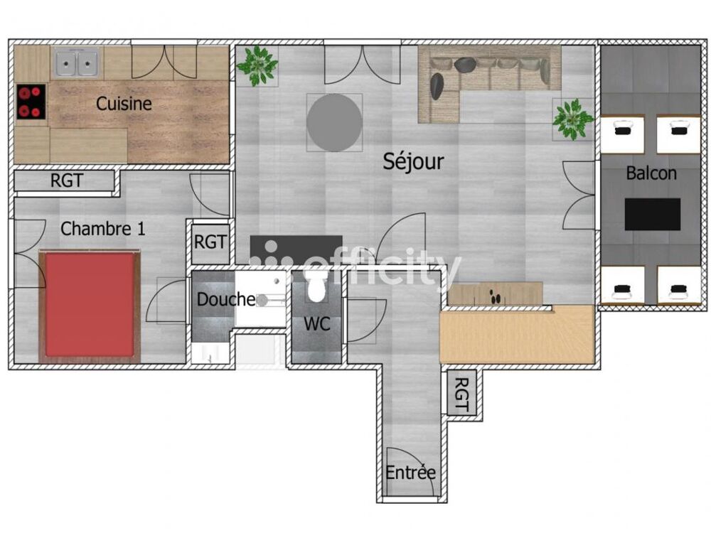 Appartement a louer vaureal - 4 pièce(s) - 86 m2 - Surfyn