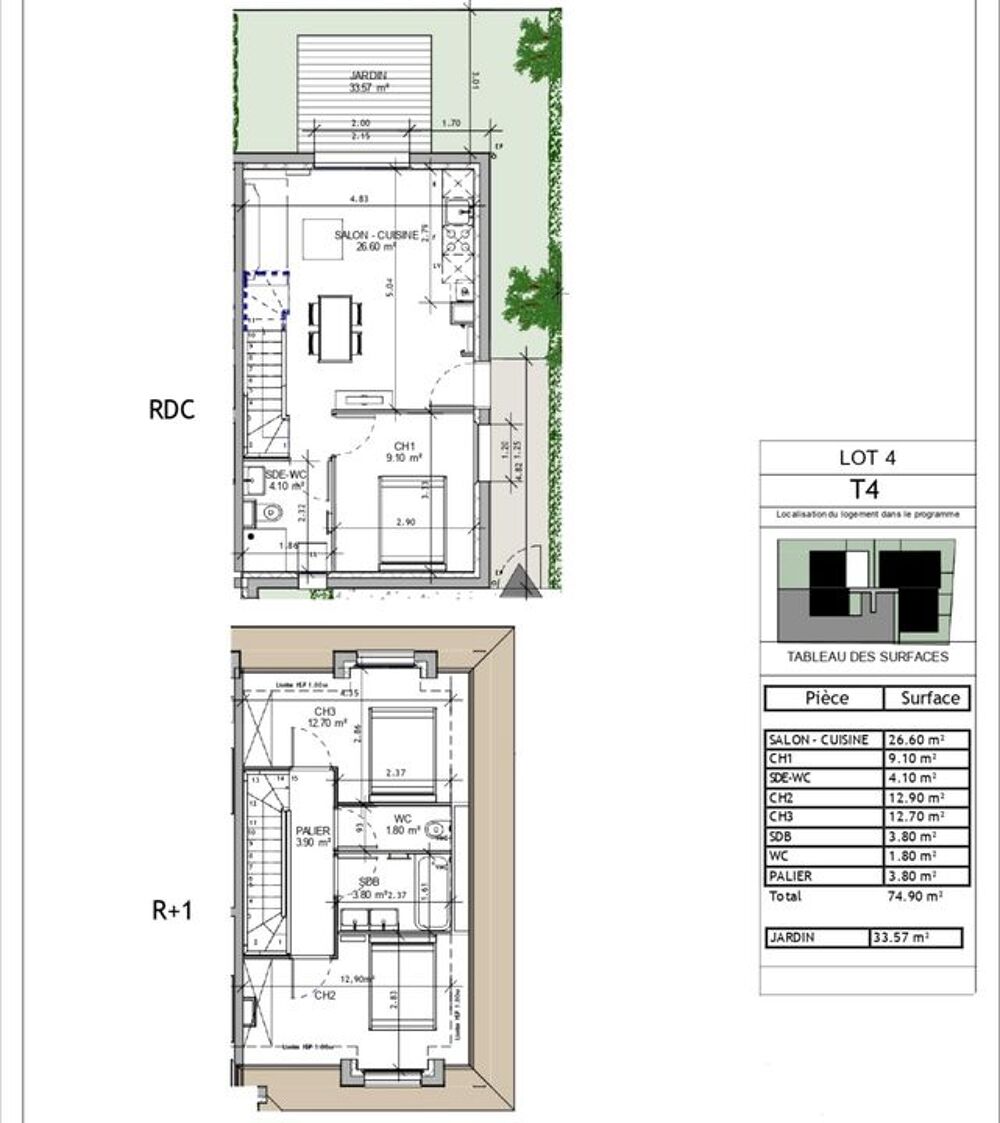 Location Maison Maison de 75m2 à louer sur Gujan-Mestras Gujan mestras