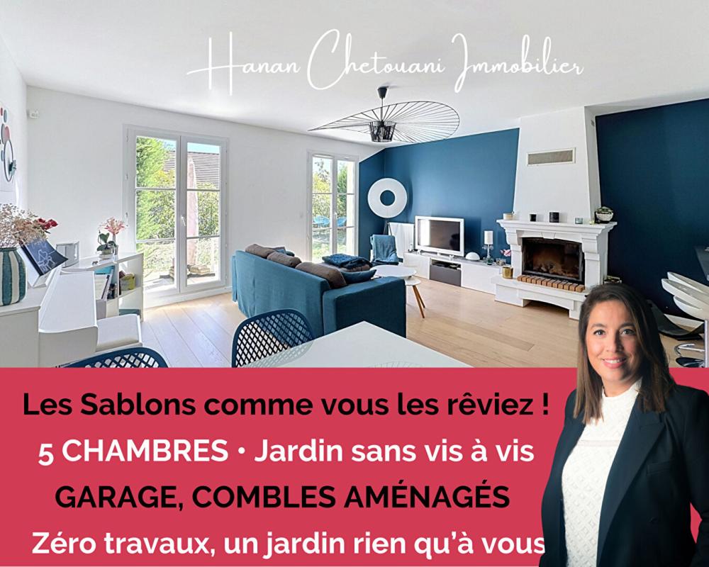 Vente Maison IGNY  LES SABLONS  5 CHAMBRES  RÉNOVÉE  JARDIN SANS VIS-À-VIS Igny