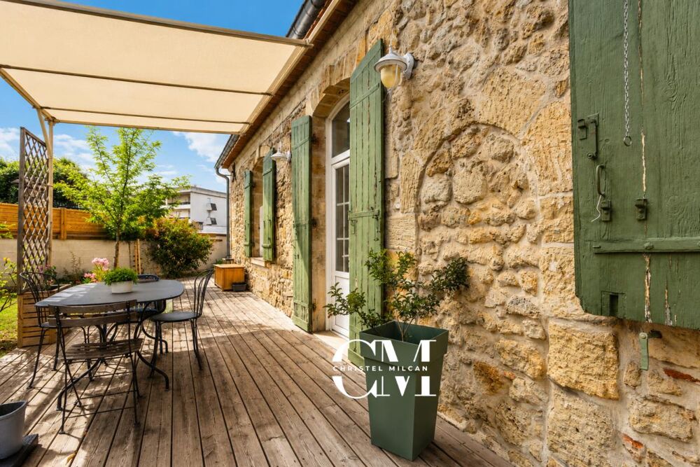 Vente Maison Maison en pierre plain pieds 175 m² Le Bouscat Centre, jardin, piscine, double garage Le bouscat