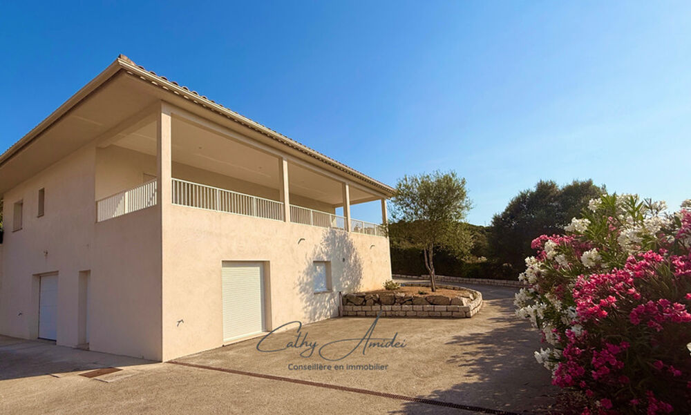 VIGGIANELLO (Corse) : Villa type T3 + appartement T2, grande terrasse, garage fermé et vaste atelier, proche plages et centre-vi