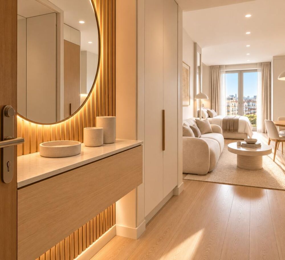STUDIO NEUF DE 34 M² AU 4E ÉTAGE AVEC BALCON À 5 MIN À PIED DU RER
