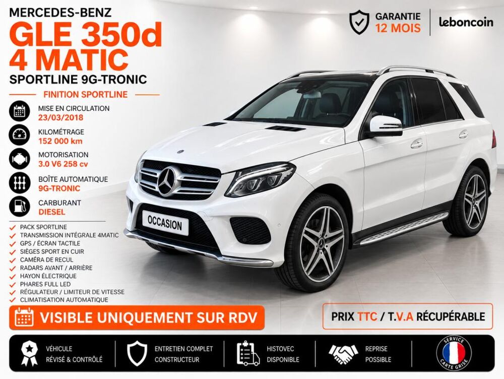 Classe GLE 1&deg; Main / 3l CDI 258cv Finition Sportline 4 matic bva 9G-tro 2018 occasion 60430 Abbecourt