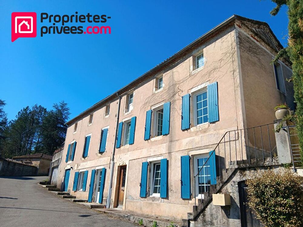 Cahors 46000 à 10 minutes, grande maison avec jardin et piscine