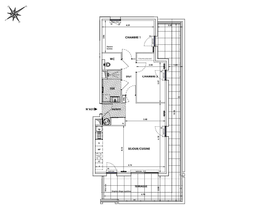 Vente Appartement T3 dernier étage - La Ciotat 72 m2  - 513 000 La ciotat