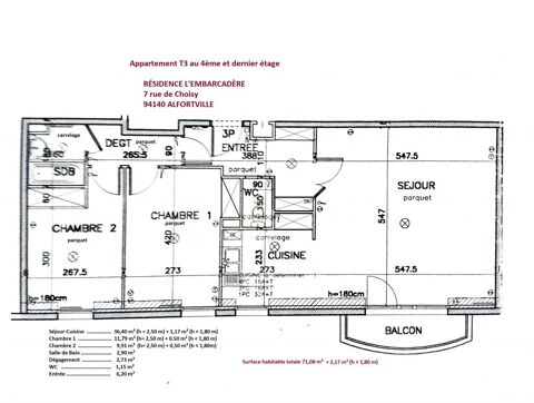  Appartement � louer 3 pi�ces 71 m�