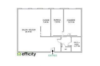  Appartement � vendre 3 pi�ces 61 m�