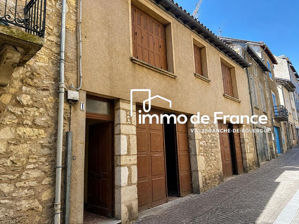 Villefranche De Rouergue, maison à terminer d'aménager, T3 de 60 m² sur 2 garages