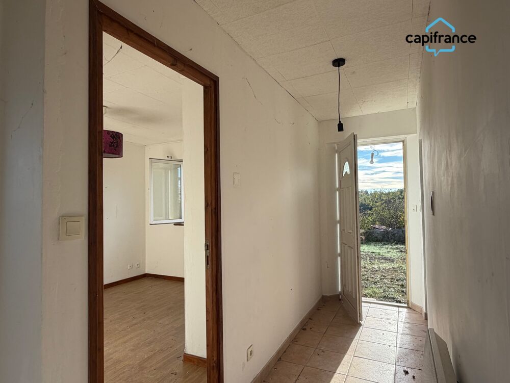 Vente Maison Toulouse 30 min, Bessières 5 min, Maison T3 de 58 m², garage de 21 m², terrain 2000 m² env Bessieres
